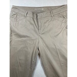 Dockers Womens Khaki Wide Leg Trousers Tan Cotton Stretch Chinos‎ Size 14M